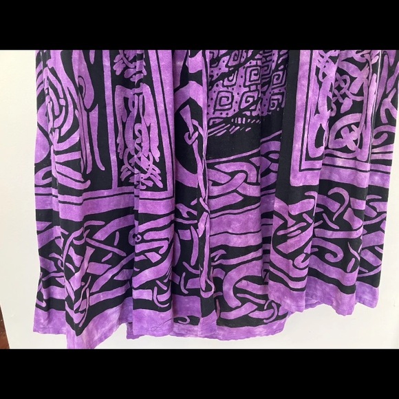 Ancient Circles Vintage Celtic Cloak Hooded Purple Black Fantasy Cosplay - Picture 4 of 8